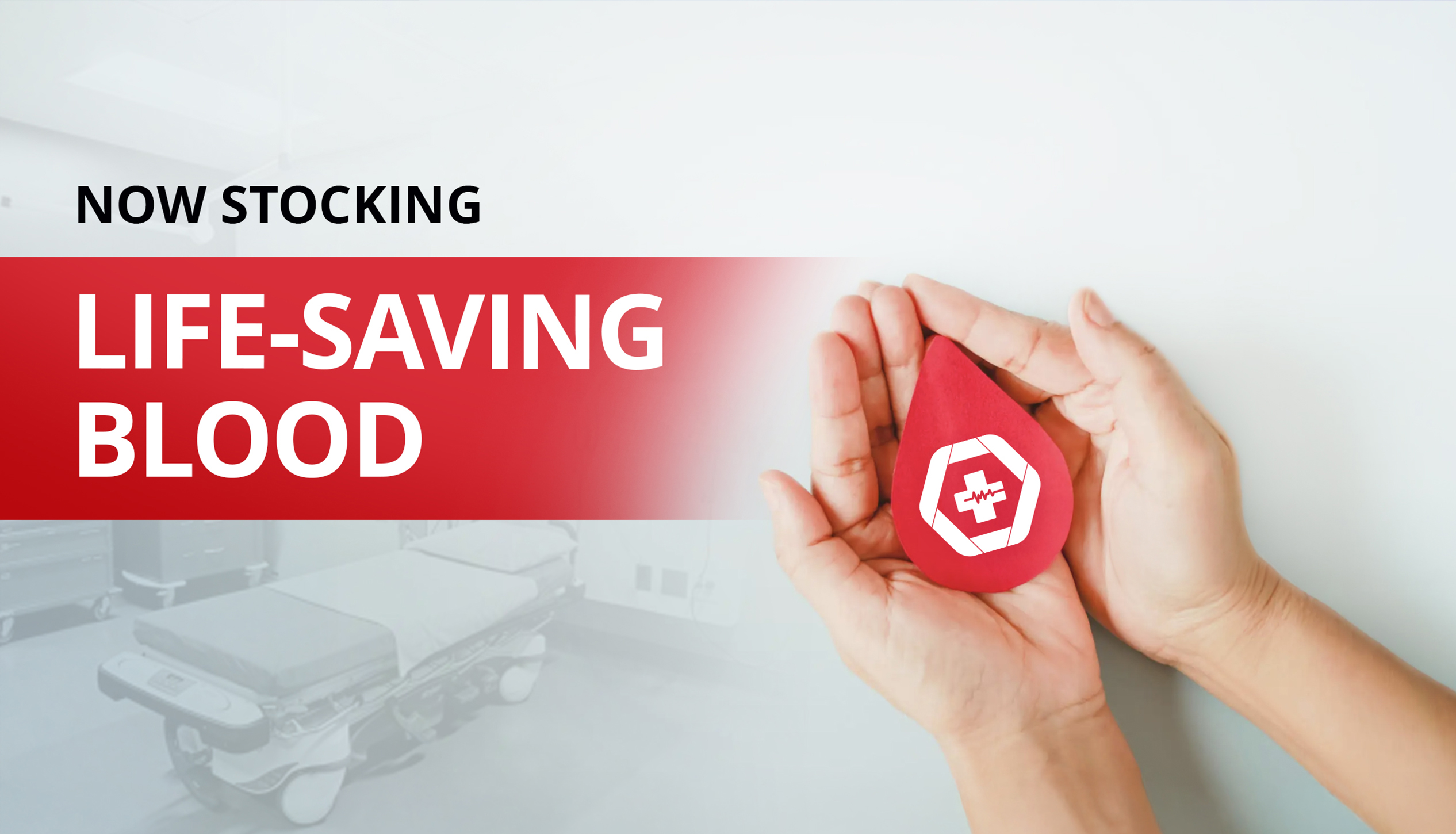 image announcement of stocking blood products for better care